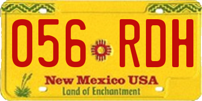 NM license plate 056RDH