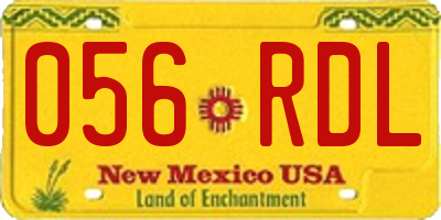 NM license plate 056RDL
