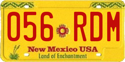 NM license plate 056RDM