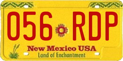 NM license plate 056RDP