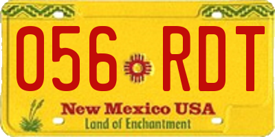 NM license plate 056RDT