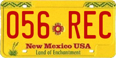 NM license plate 056REC