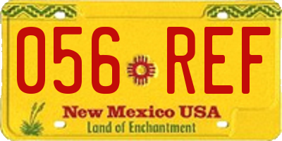 NM license plate 056REF
