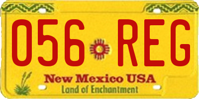 NM license plate 056REG