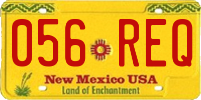 NM license plate 056REQ