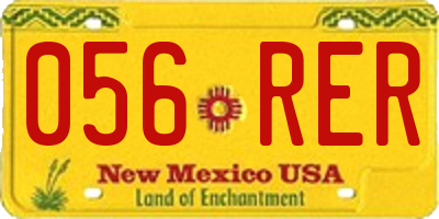 NM license plate 056RER