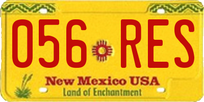 NM license plate 056RES