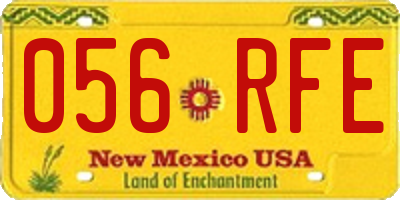 NM license plate 056RFE