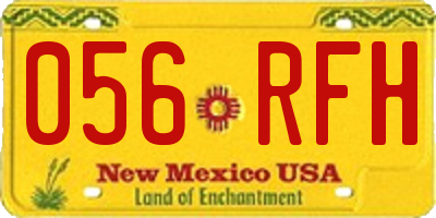 NM license plate 056RFH