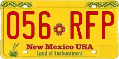 NM license plate 056RFP