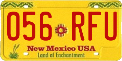 NM license plate 056RFU