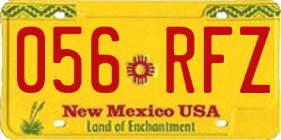NM license plate 056RFZ