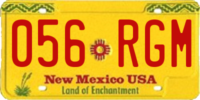 NM license plate 056RGM