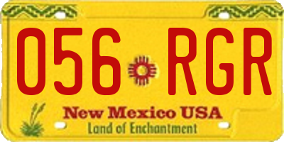NM license plate 056RGR