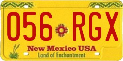 NM license plate 056RGX