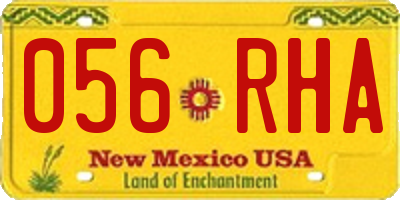 NM license plate 056RHA