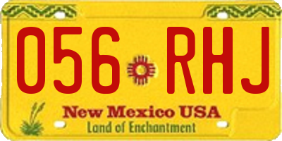 NM license plate 056RHJ