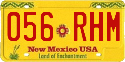 NM license plate 056RHM