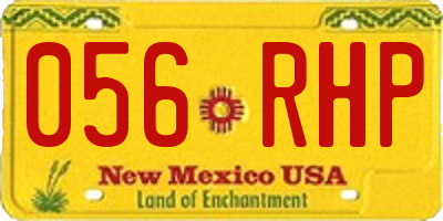 NM license plate 056RHP