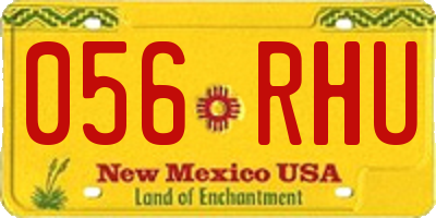 NM license plate 056RHU