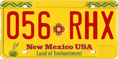 NM license plate 056RHX