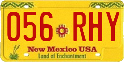 NM license plate 056RHY