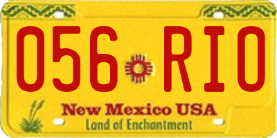NM license plate 056RIO