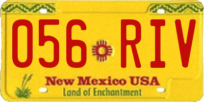 NM license plate 056RIV