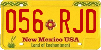 NM license plate 056RJD