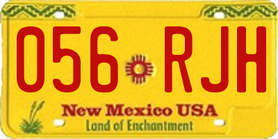 NM license plate 056RJH