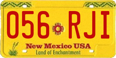 NM license plate 056RJI