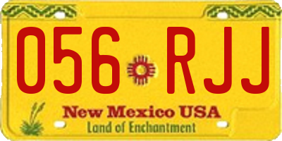NM license plate 056RJJ
