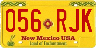 NM license plate 056RJK