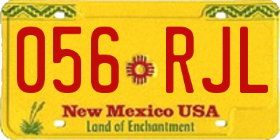 NM license plate 056RJL