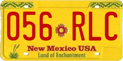 NM license plate 056RLC