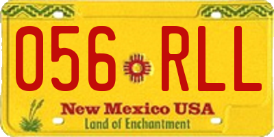 NM license plate 056RLL