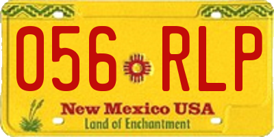 NM license plate 056RLP