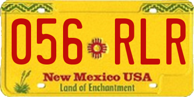 NM license plate 056RLR