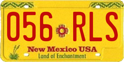 NM license plate 056RLS