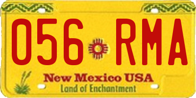 NM license plate 056RMA