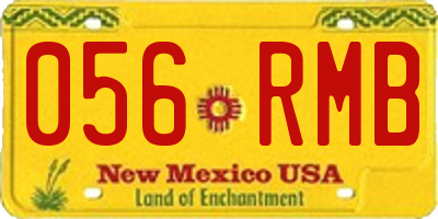 NM license plate 056RMB