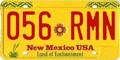 NM license plate 056RMN