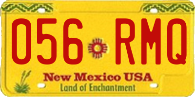 NM license plate 056RMQ