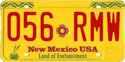 NM license plate 056RMW