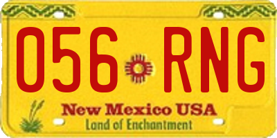 NM license plate 056RNG