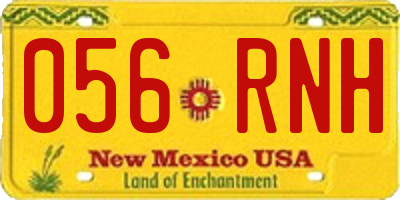 NM license plate 056RNH