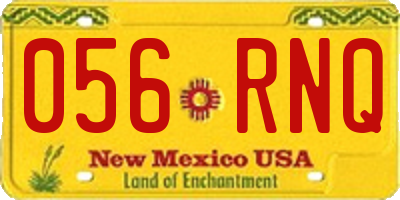NM license plate 056RNQ