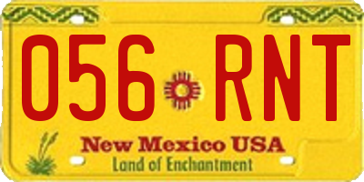 NM license plate 056RNT