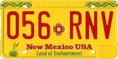 NM license plate 056RNV