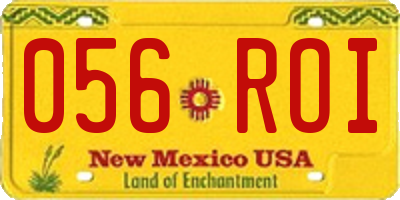 NM license plate 056ROI
